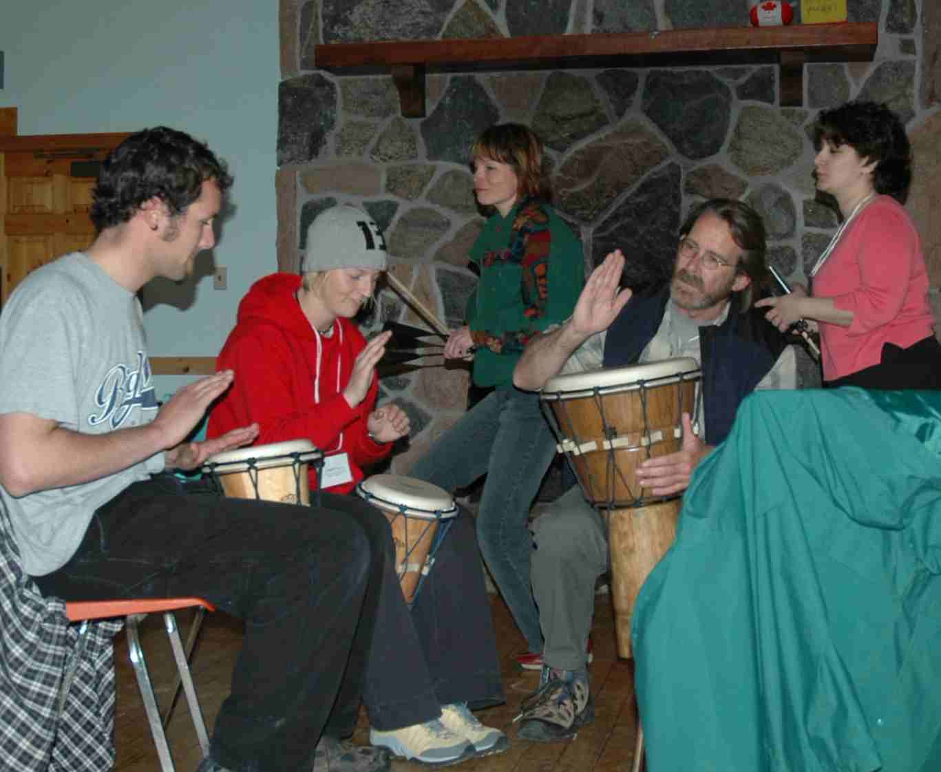 A drumming circle in the planning phase!